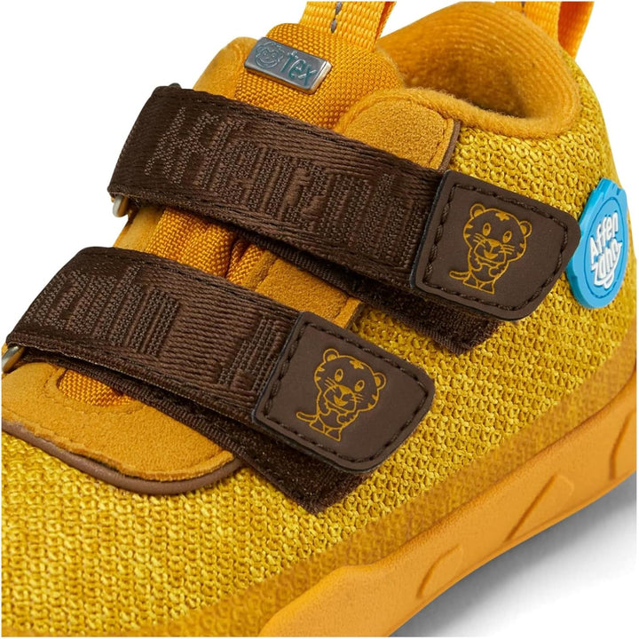 Affenzahn Übergangsschuh Knit Happy wasserdicht atmungsaktiv vegan mit Kaltfutter, Klettverschlüssen