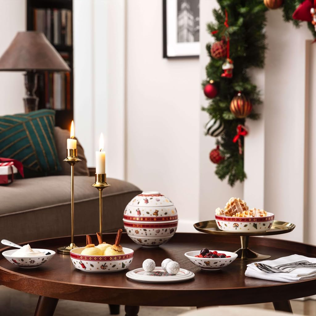 Villeroy & Boch – Toy's Delight La Petite Boule, Geschirrset Porzellan, Weihnachtsgeschirr, Schalens