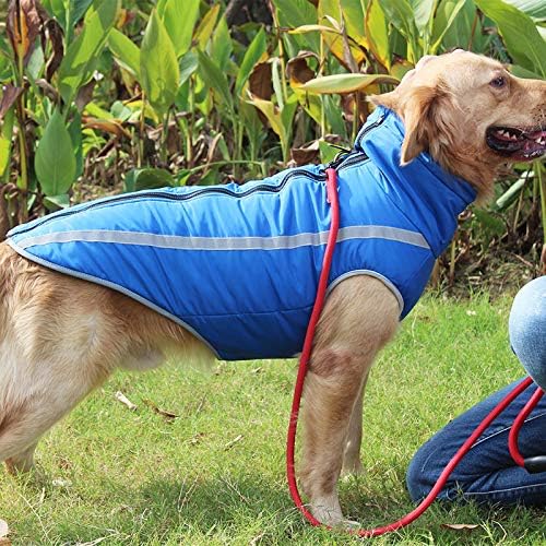 Idepet Wasserdichter Hundemantel Winter Warme Jacke, Winddichte Haustierkleidung Hundejacke Outfit f
