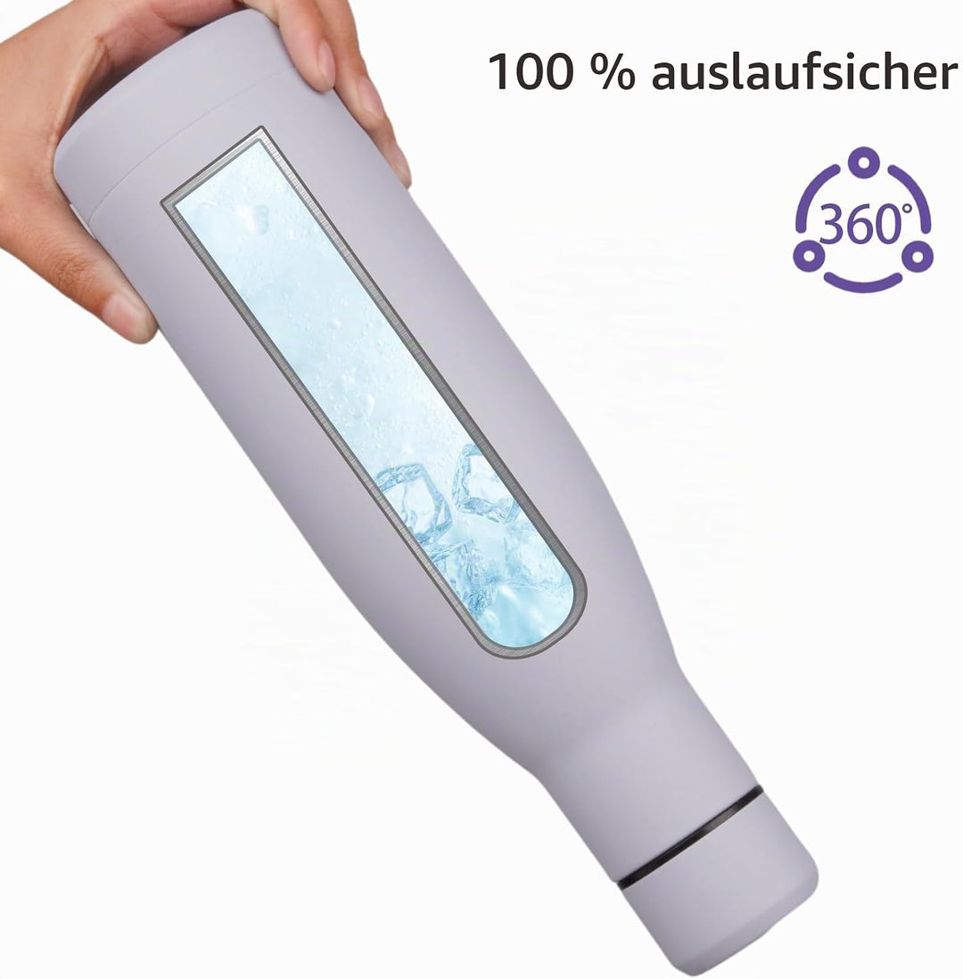 BJPKPK Isolierte Trinkflasche Becher 350ml Kleine Edelstahl-Wasserflaschen Wiederverwendbarer Metall