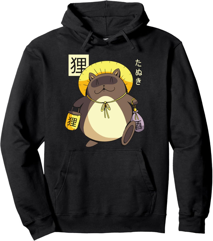 Tanuki Yokai Kreatur Japanisch Pullover Hoodie