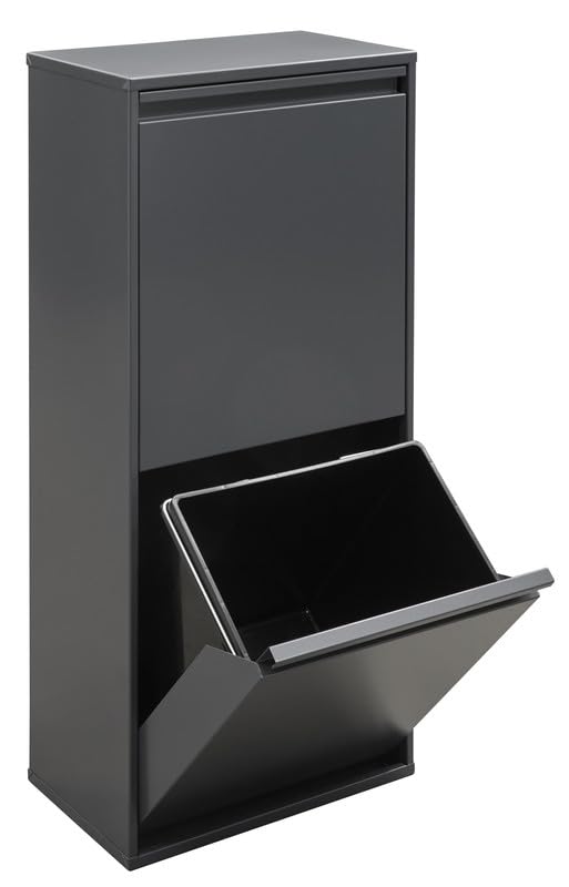 ARREGUI Basic CR404-B Mülltrennsystem aus Stahl | 3 Fächer Mülleimer für die Küche | 3 Fach Abfallei