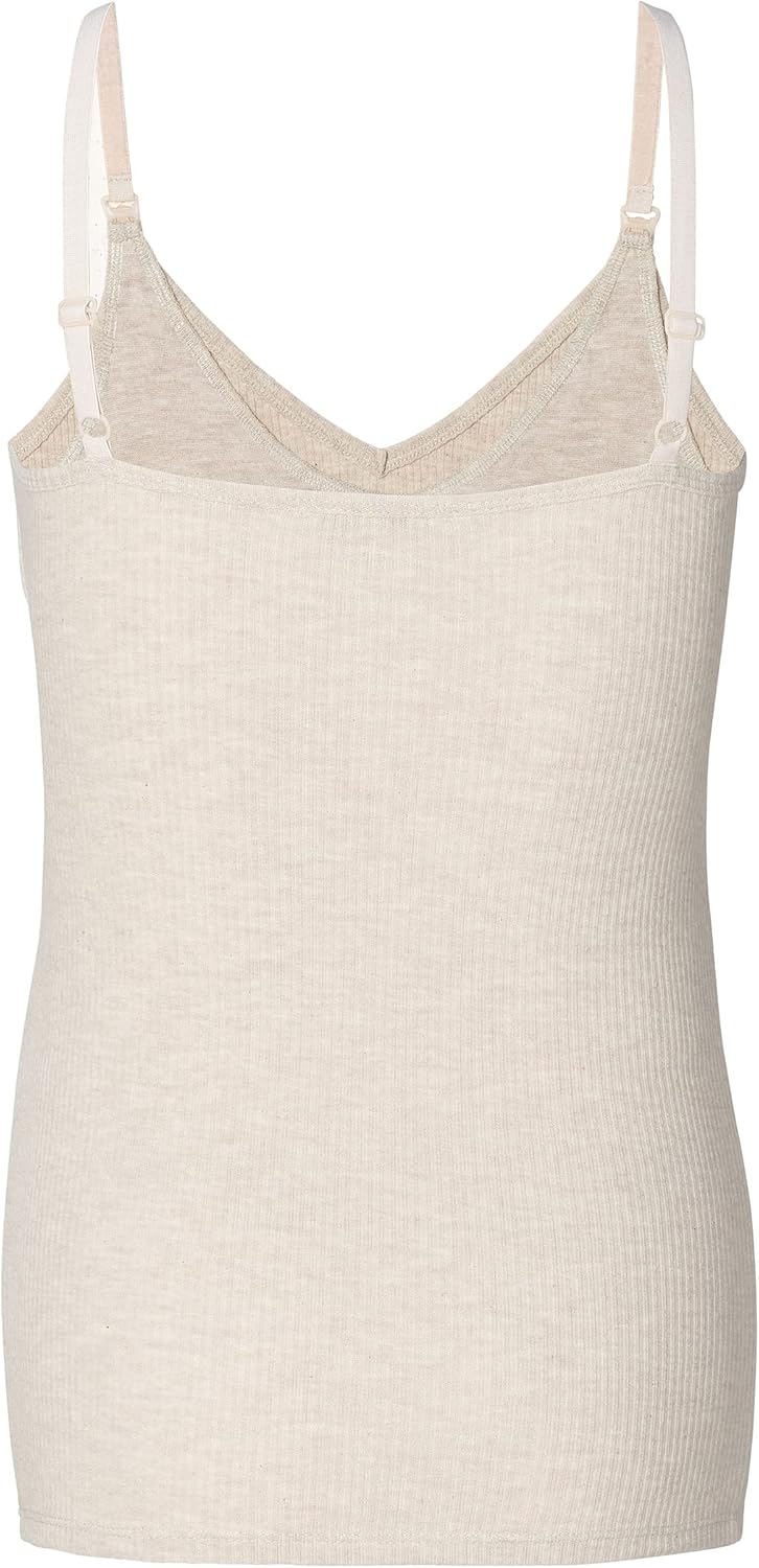 Noppies Damen Strap Top Ane Nursing Trägershirt/Cami Shirt 44 Ras1202 Oatmeal - P611, 44 Ras1202 Oat