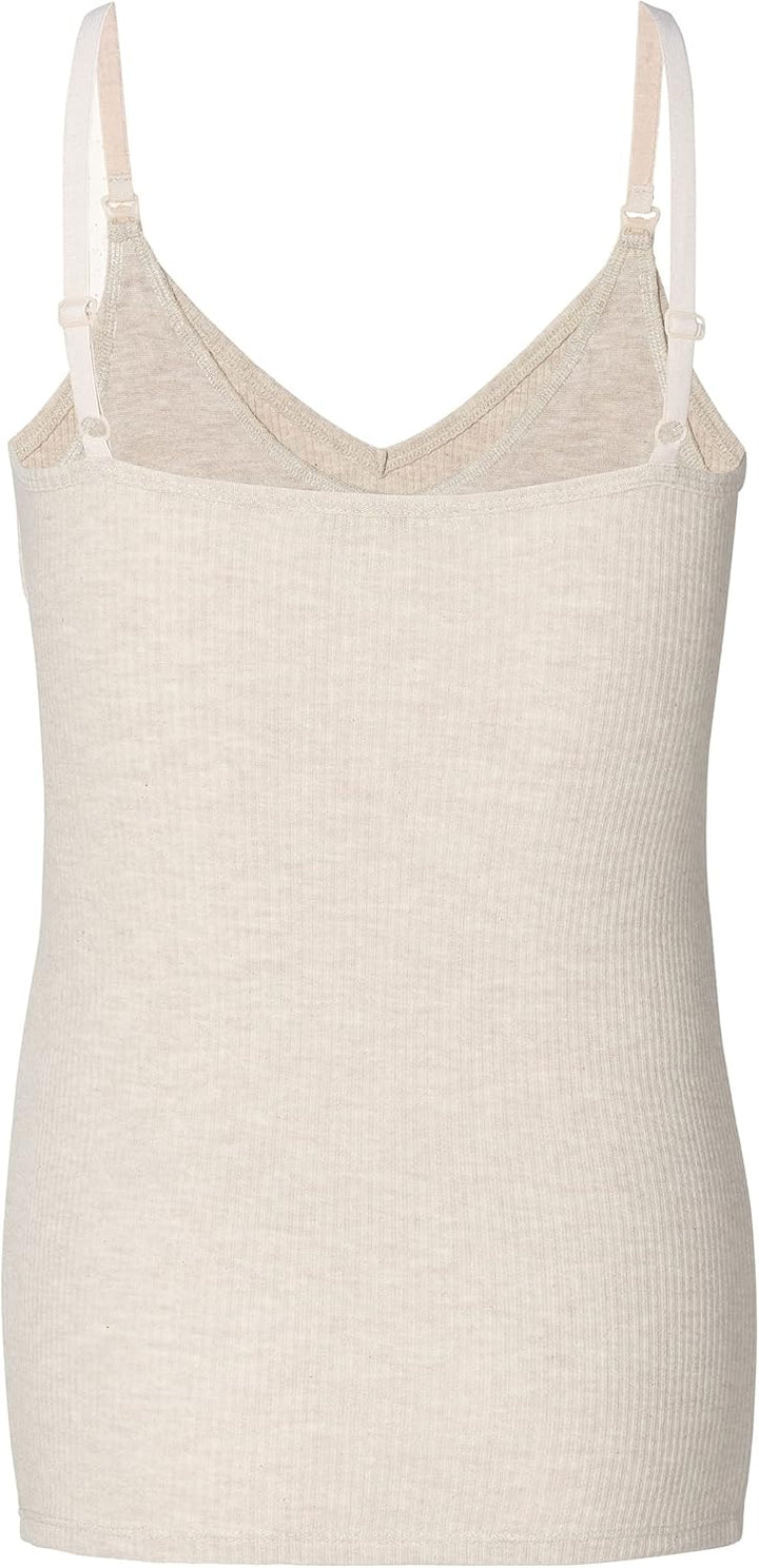Noppies Damen Strap Top Ane Nursing Trägershirt/Cami Shirt 44 Ras1202 Oatmeal - P611, 44 Ras1202 Oat
