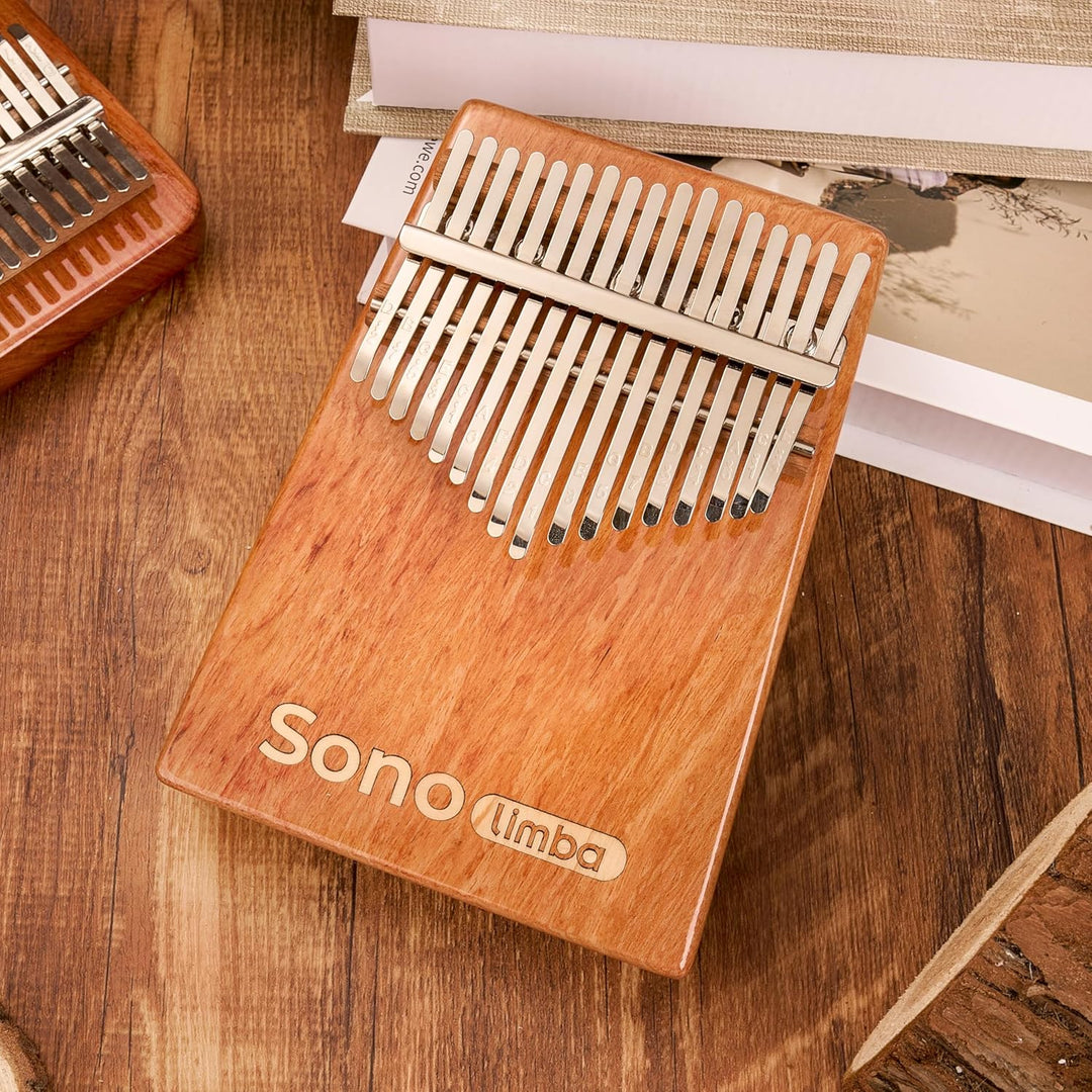 Sonolimba "Kalimba mit 17 Tasten" - Daumenklavier aus hochwertigem Akazienholz - Finger Thumb inkl.