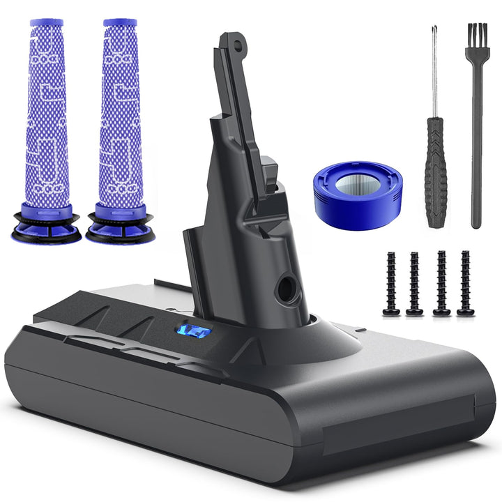 Keenstone V8 Akku 8000mAh, Ersatzakku Für Dyson SV10 V8 Absolute Animal Motorhead Fluffy Slim Fluffy