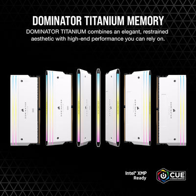 CORSAIR Dominator Titanium RGB DDR5 RAM 96GB (2x48GB) DDR5 6600MHz CL32 Intel XMP iCUE-Kompatibler C