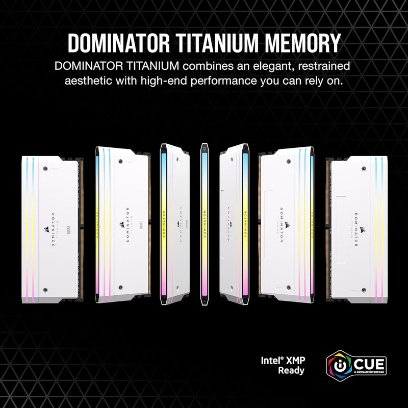 CORSAIR Dominator Titanium RGB DDR5 RAM 96GB (2x48GB) DDR5 6600MHz CL32 Intel XMP iCUE-Kompatibler C