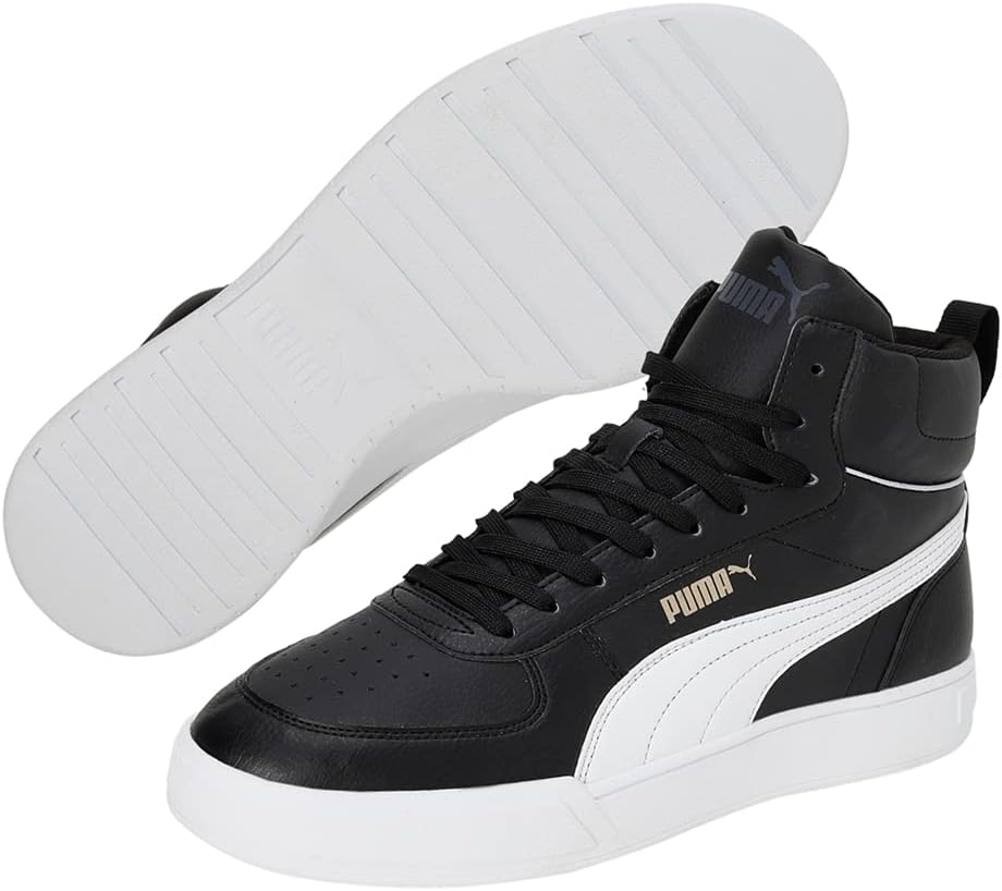 Puma Jungen Puma Caven 2.0 MidSneaker 44.5 EU Puma Black Puma White Puma Team Gold Ebony, 44.5 EU Pu
