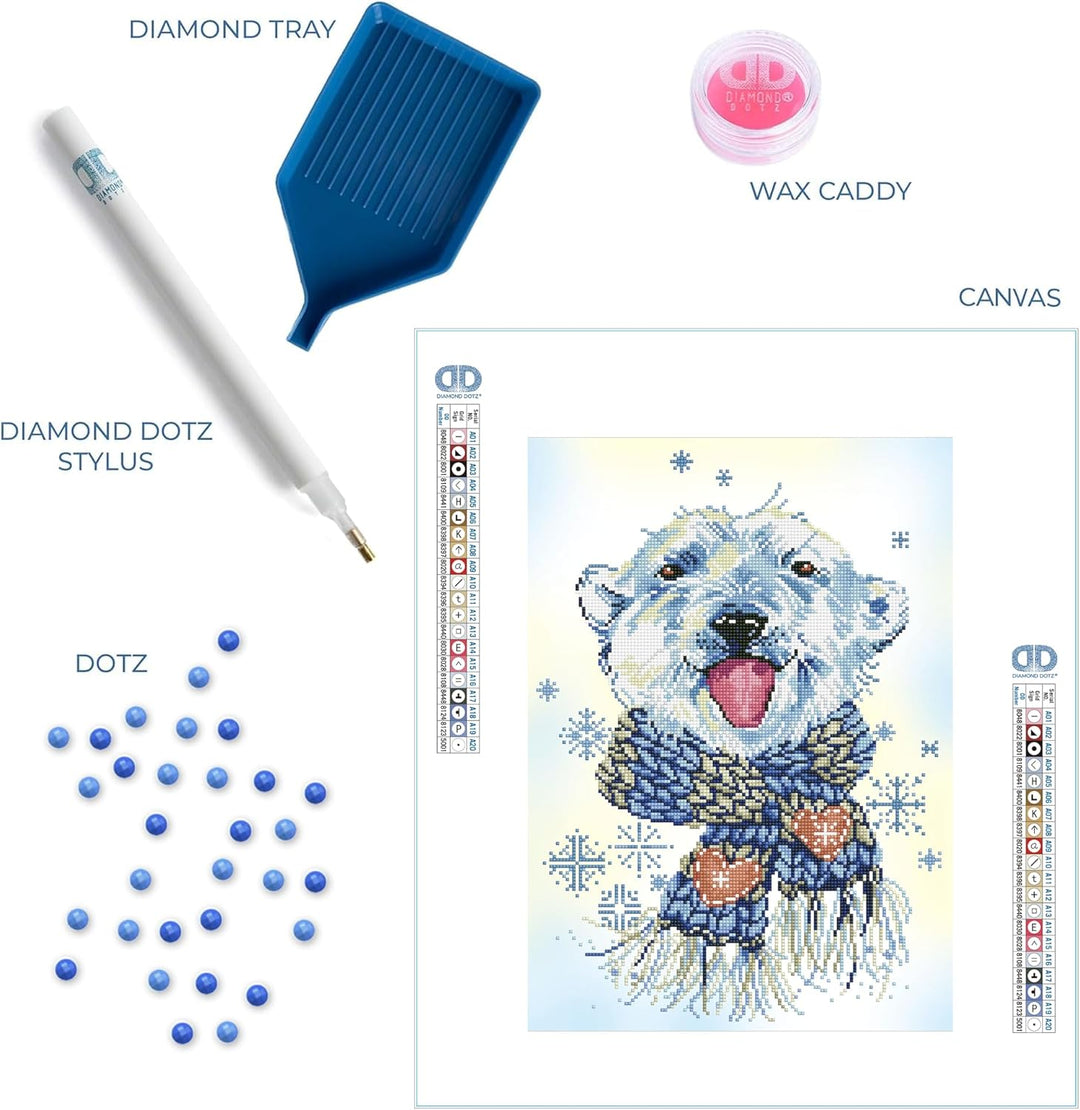 Diamond Dotz DD9-042 Polar Dude, ca. 37 x 51,5 cm gross, Diamond Painting, Malen mit Diamanten, funk