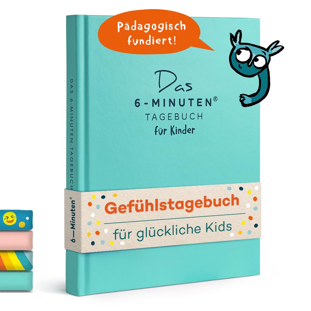 Das 6-Minuten Tagebuch für Kinder | Tagebuch für Jungs & Mädchen | Dankbarkeitstagebuch für mehr Sel