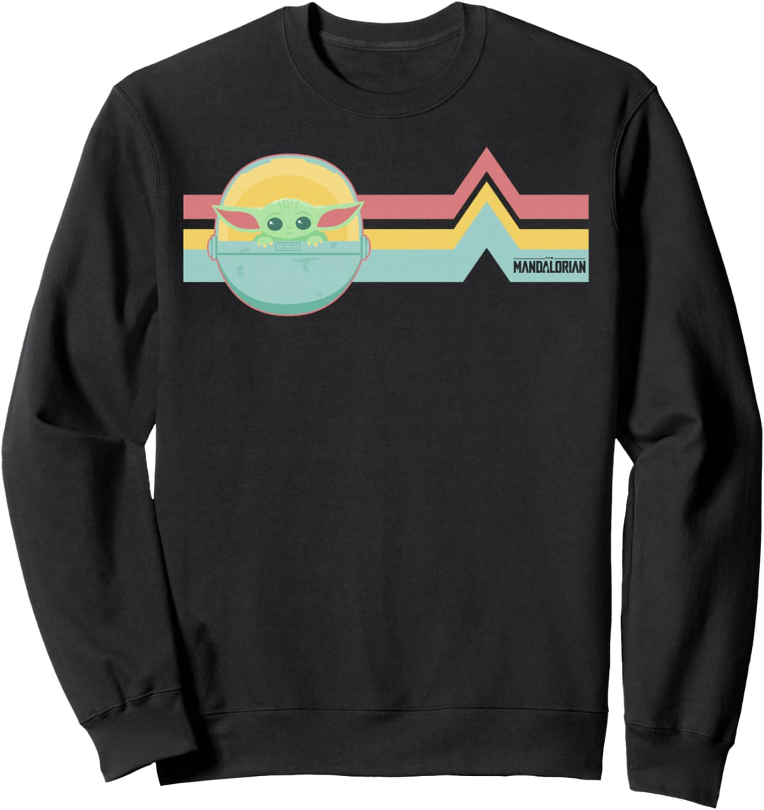 Star Wars The Mandalorian The Child Retro Rainbow Cartoon Sweatshirt
