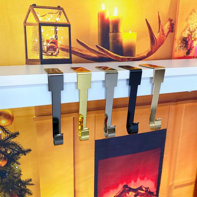4er-Set Tragbar Verstellbare Edelstahl Haken für Tisch und Tür, Headset Halterung, Schreibtisch Zube