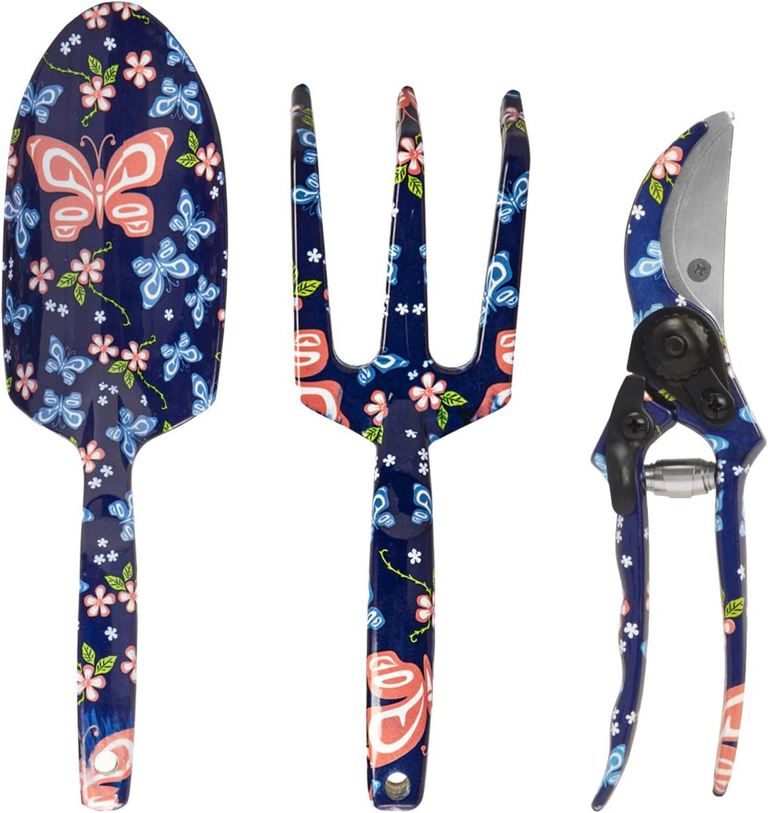 DEWINNER Gartenwerkzeug-Set, 3-teilig, Lady Hand Pflanzen Gartenarbeit Geschenk, Ergonomischer Griff
