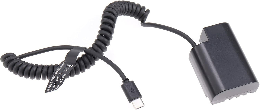 FOTGA USB-C Typ-C auf Decodierte DMW-BLF19 Dummy Akku DMW-DCC12 Koppler Netzteil Federkabel für Pana