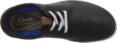 Clarks Herren Gereld Lace Sneaker 41.5 EU Schwarzes Leder, 41.5 EU Schwarzes Leder