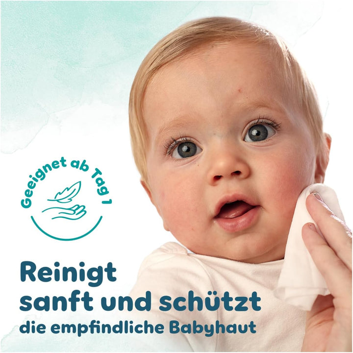 Pampers Harmonie Aqua Feuchttücher 9 Packungen mit jeweils 48 Feuchttüchern, 432 Feuchttücher, die h