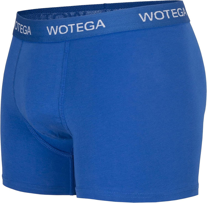 WOTEGA Joe - Boxershorts Herren 6er Pack - Baumwoll Unterwäsche XS Blau (Strong Blue 184051), XS Bla