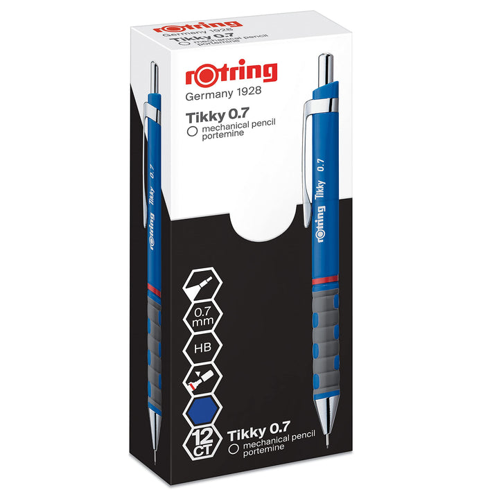 rOtring Tikky-Druckbleistift | HB 0,7 mm | blauer Schaft | 12er-Box 12er-Box HB 0.7 Blau, 12er-Box H