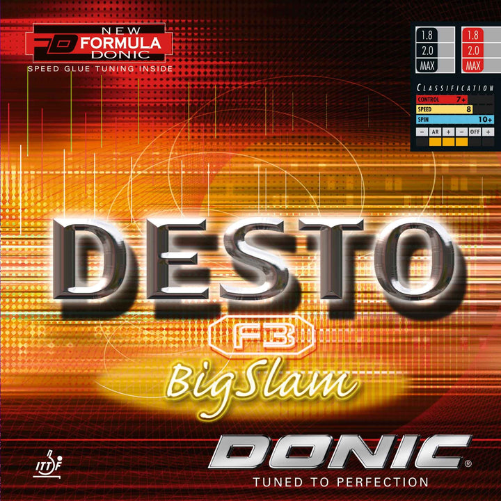DONIC Belag Desto F3 BigSlam rot 1,8 mm, rot 1,8 mm