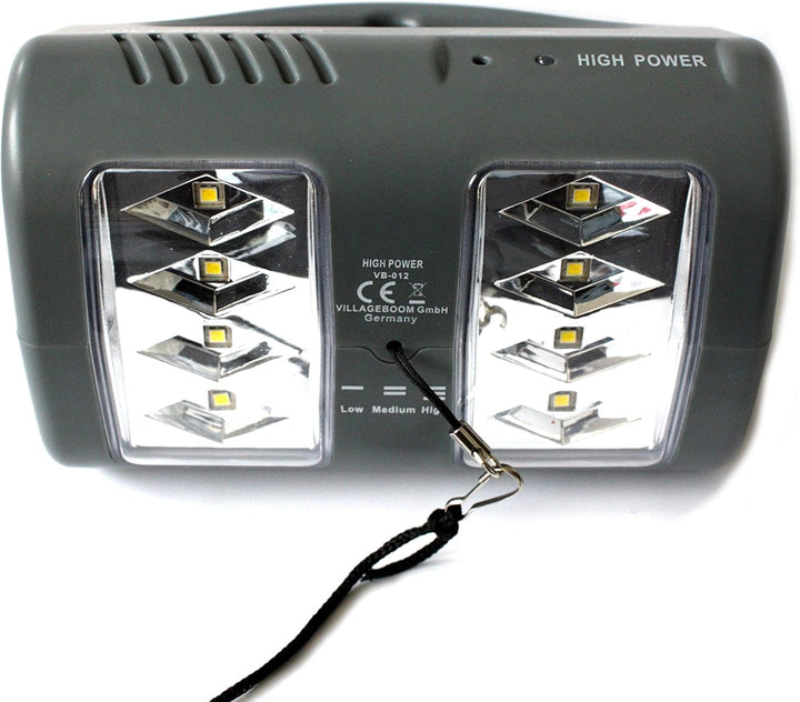VILLAGEBOOM HIGH POWER PLUS SOLAR LAMPE, Sehr helle Solar Leuchte mit 5W Solar Panel, 7. Upgrade in