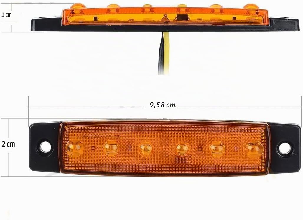 KYYET LED-Seitenmarkierungsleuchten 6 LED-Umrissleuchten für LKW, Anhänger, Wohnmobil, Wohnmobil, Pi