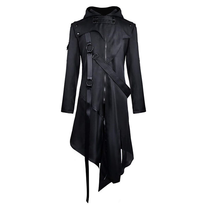 Feynman Herren Vintage Frack Steampunk Gothic Jacke Viktorianischen Retro Mittellang Mantel Punk Jac