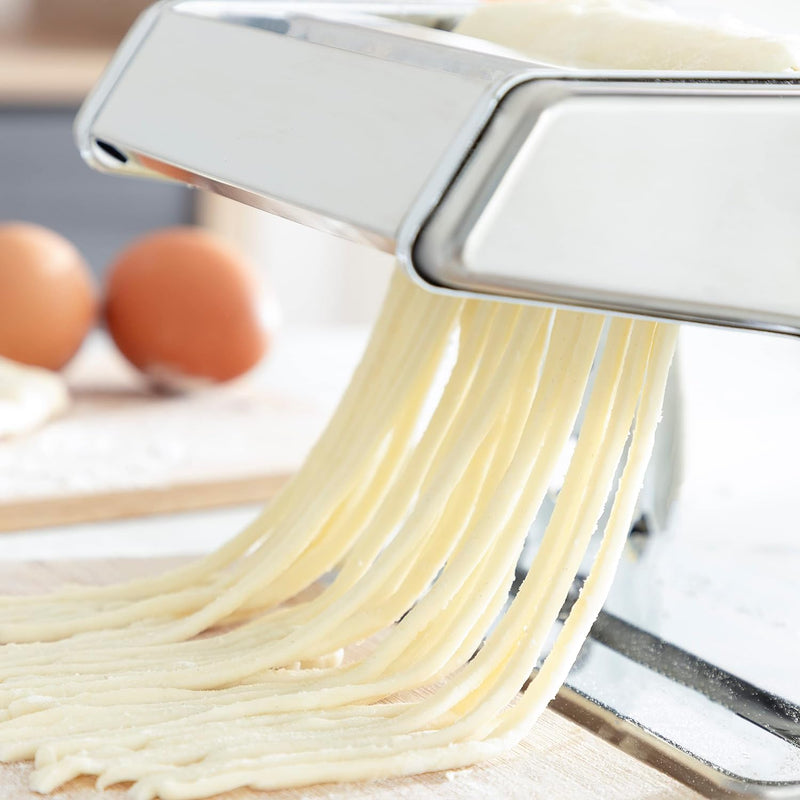 InnovaGoods - Frische Nudeln Maschine, Manuell mit 3 Walzen für Spaghetti, Tagliatelle, Lasagne, Ein