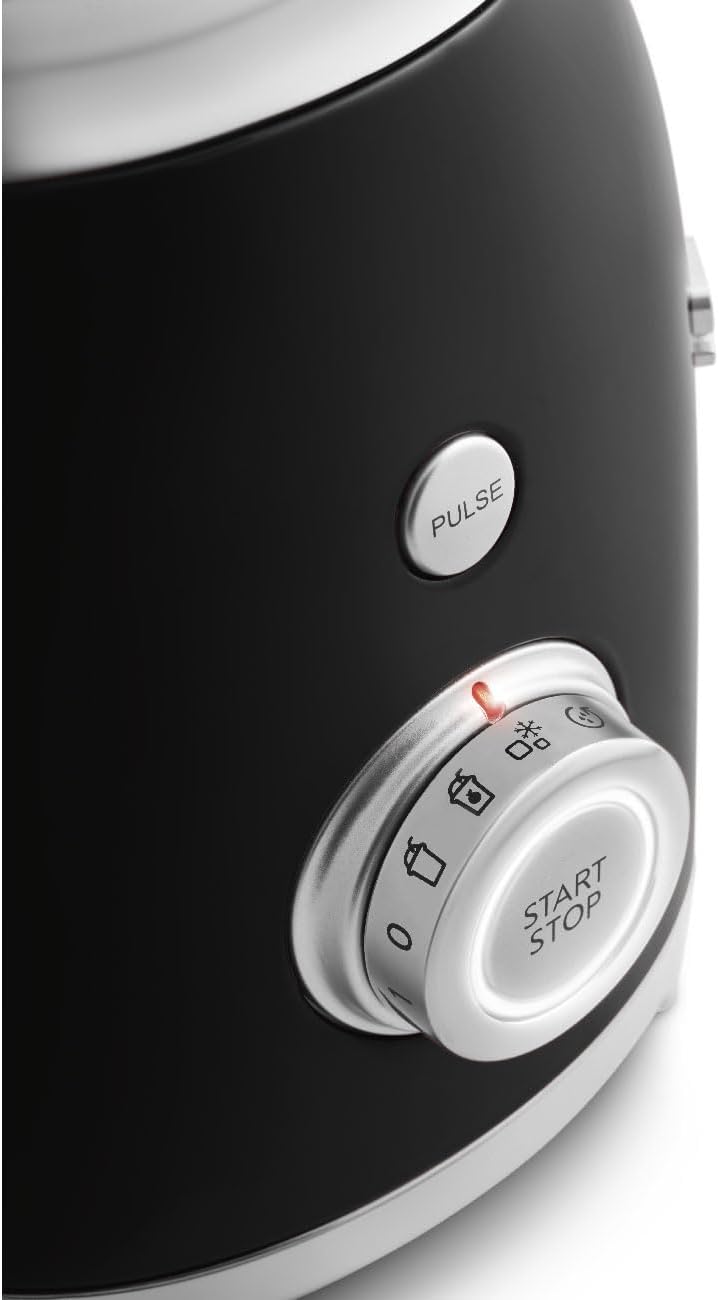 SMEG, BLF03BLEU, 1,5 l Standmixer, 4 -Geschwindigkeitsstufen, 4 Automikprogramme, Abnehmbare Doppelk