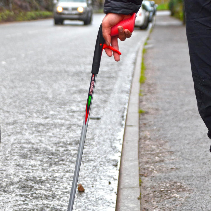 The Helping Hand Company LP1137IB Litterpicker Pro Extra, Rot/Silber, 94 cm (37 Zoll) Abfallzange Si