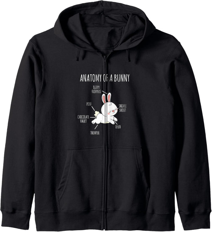 Anatomie eines Häschens Kapuzenjacke