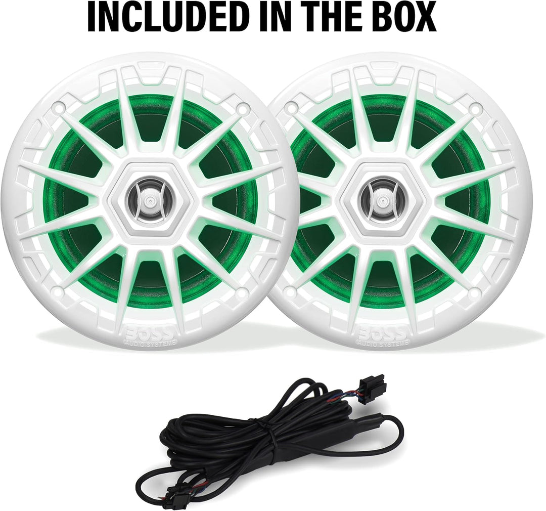 BOSS Audio Systems MRGB55W 5,25 Zoll Marine-Lautsprecher, wetterfest, 150 Watt pro Paar, je 75 Watt,
