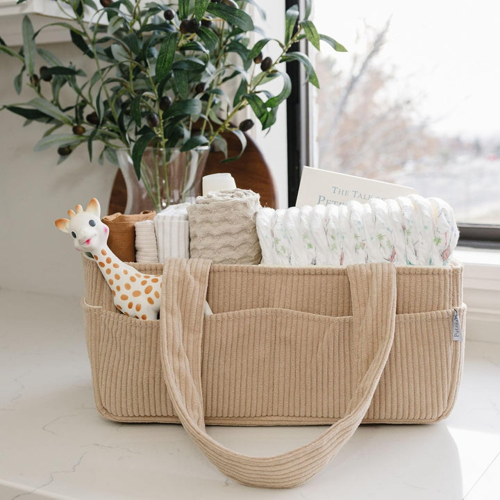 PUTSKA Baby Diaper Caddy Organizer for Changing Table – Stylish Nursery Storage Basket, Newborn Esse