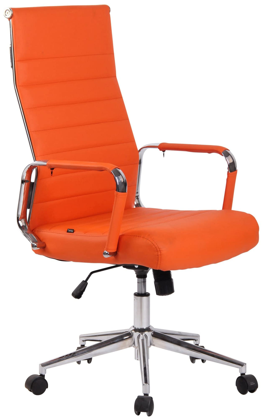 CLP Bürostuhl Kolumbus Kunstleder-Bezug I Höhenverstellbarer Schreibtischstuhl, Farbe:orange, Orange
