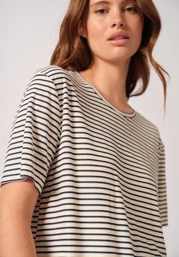 Skiny Damen Pyjamaoberteil 36 Nightblue Stripes, 36 Nightblue Stripes