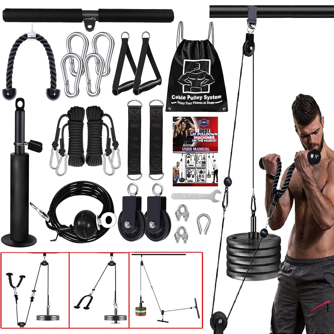 Seilzug-Fitness Professionelle Verbesserte Gewicht Seilzugsystem für LAT Pull Down Bizeps Curl Trize
