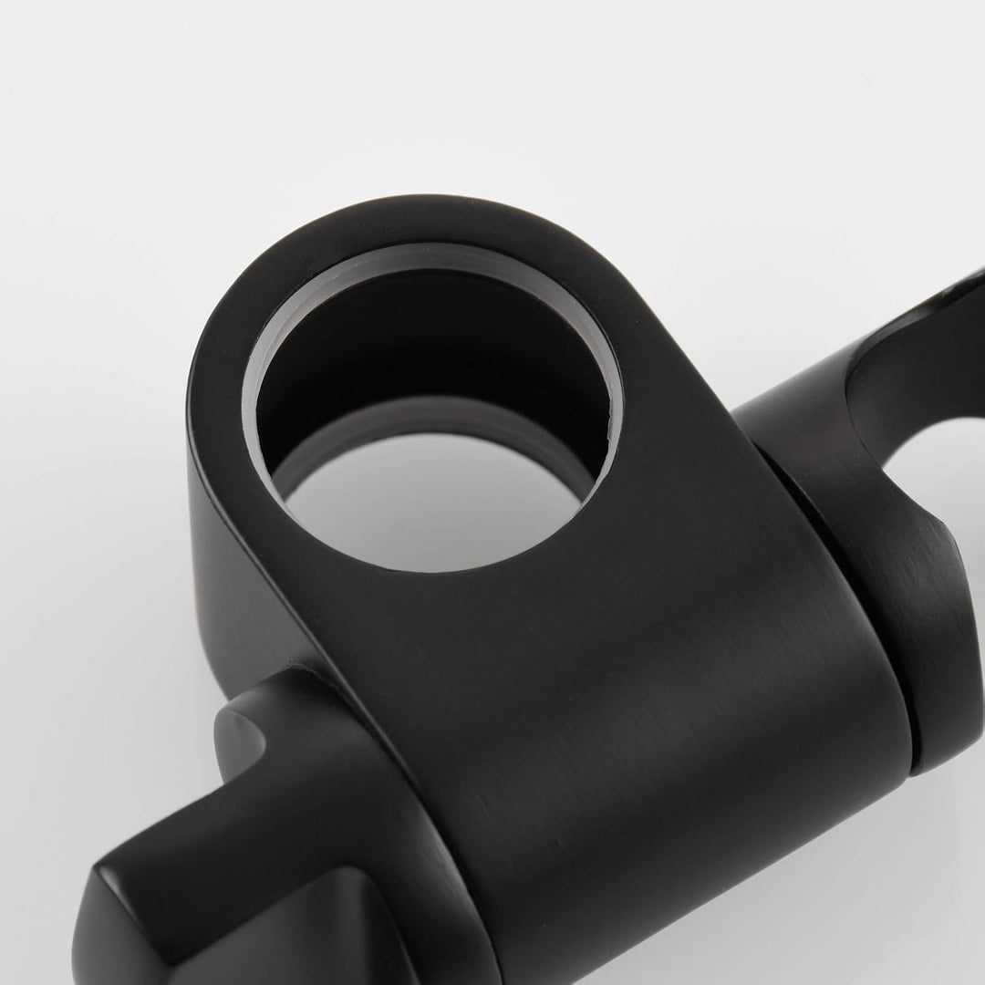 Tecmolog Duschkopfhalterung 25mm Edelstahl Brausehalterung Verstellbar für Duschstange Schwarz, ST35