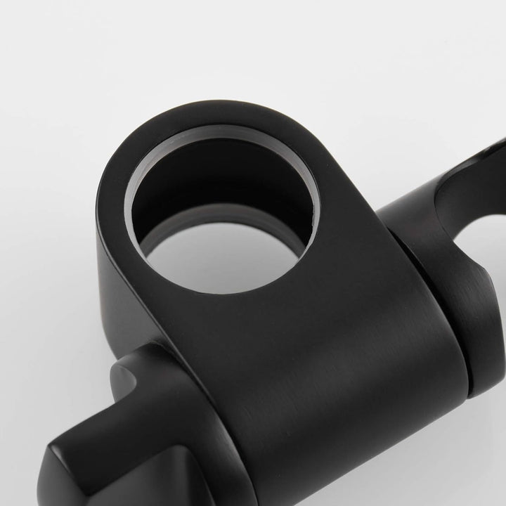 Tecmolog Duschkopfhalterung 25mm Edelstahl Brausehalterung Verstellbar für Duschstange Schwarz, ST35