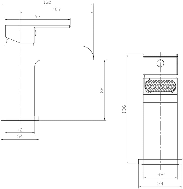 veebath Kinross chrom Wasserfall Mischbatterie, moderne Luxus Badezimmer Hebel Wasserhahn mit Pop Up