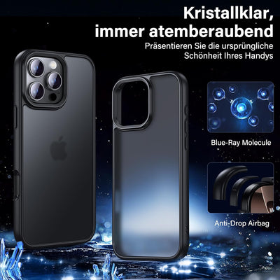 UniqueMe für iPhone 16 Pro Max Hülle - Handyhülle für iPhone 16 Pro Max Case, 5 in 1 Set Rundumschut