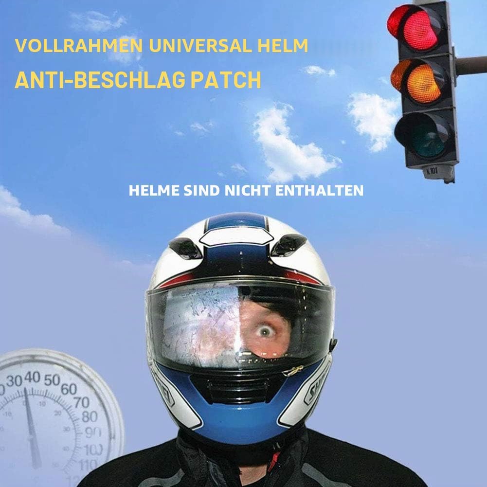 Tongdejing Helmvisier Anti-Beschlag-Folie, Universal-Schutzfolie, Objektiveinsatz, Motorradhelm-Visi