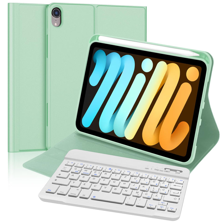 Tastatur für iPad mini 7 (A17 pro) 2024/Mini 6 2021 8.3 Zoll, QWERTZ Deutsches Tastatur Magnetische