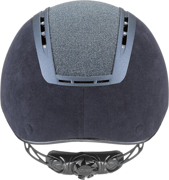 Uvex Reithelm suxxeed Glamour Blue Kristalle blau Veloursimitat Glitzereinsatz blue 57-59 cm, blue 5
