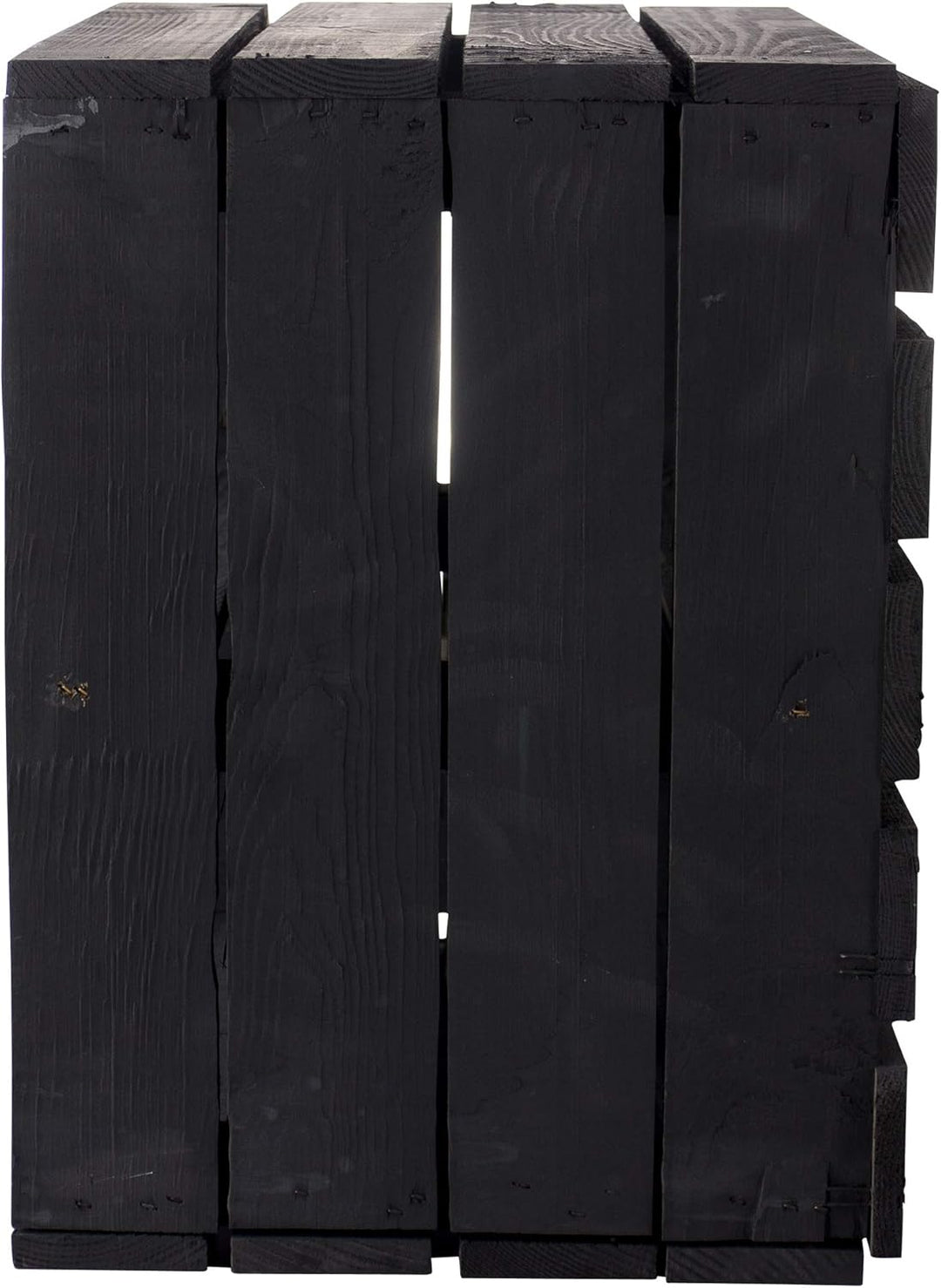 Schwarze Obstkisten Weinkiste Wohnzimmer Black Holzkiste Küche Holzkiste Regal 50x40x30cm (2 schwarz
