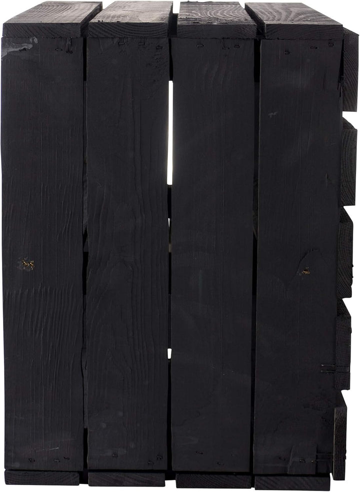 Schwarze Obstkisten Weinkiste Wohnzimmer Black Holzkiste Küche Holzkiste Regal 50x40x30cm (2 schwarz