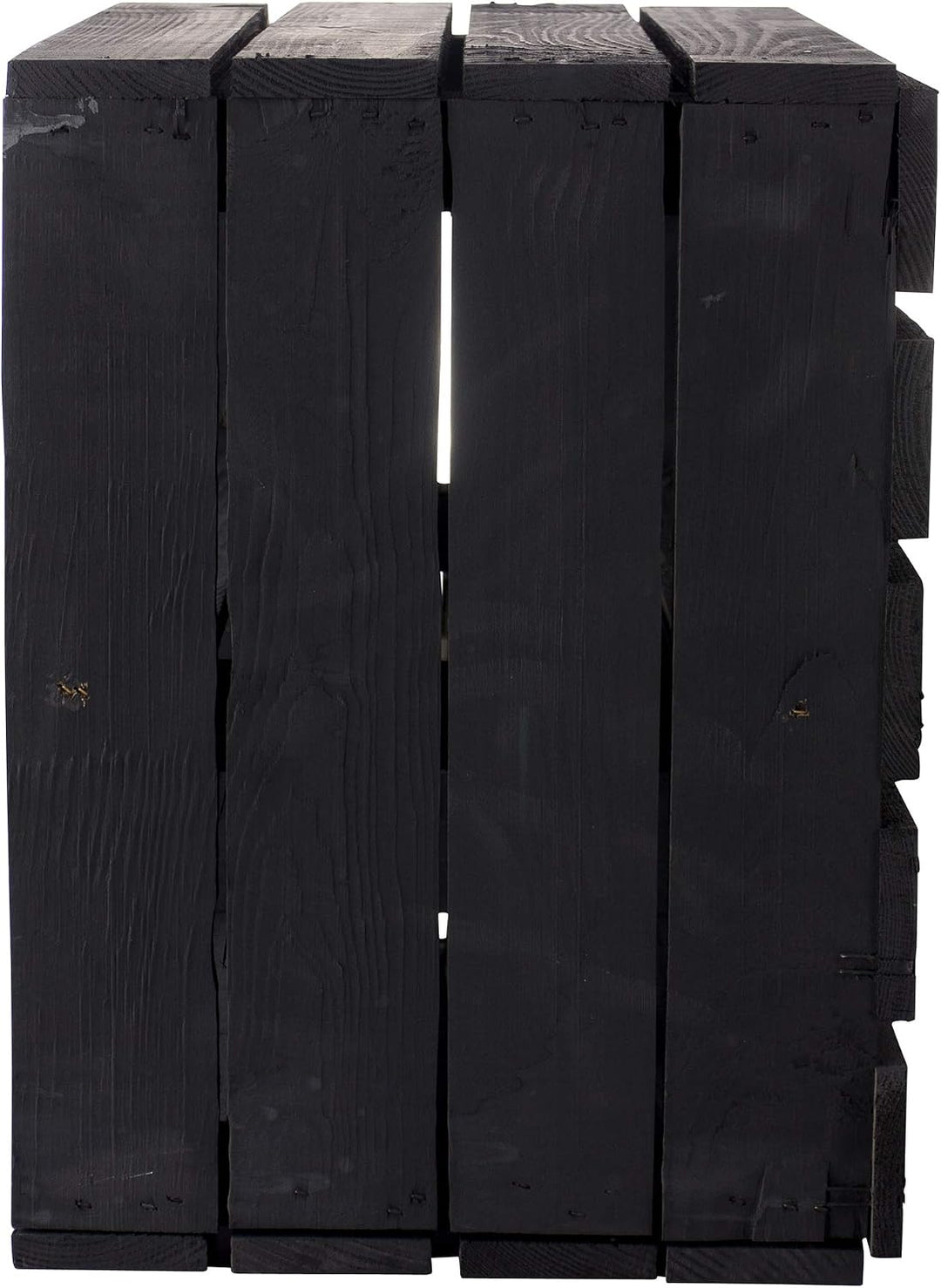 Schwarze Obstkisten Weinkiste Wohnzimmer Black Holzkiste Küche Holzkiste Regal 50x40x30cm (2 schwarz