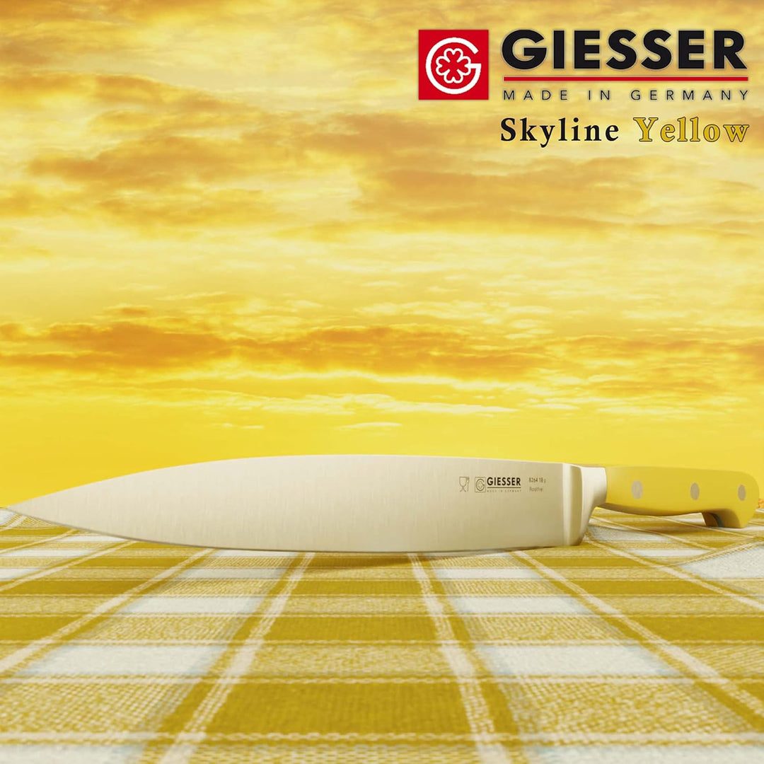 Giesser seit 1776 - Made in Germany - Filiermesser geschmiedet gelb Skyline Yellow, 18 cm, Filetierm