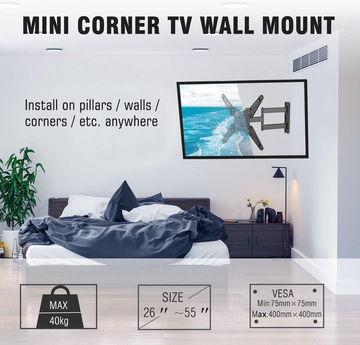 TV Wandhalterung Forging Mount Schwenkbare Neigbare Wandhalterung Fernseher TV Halterung für 26-55 Z