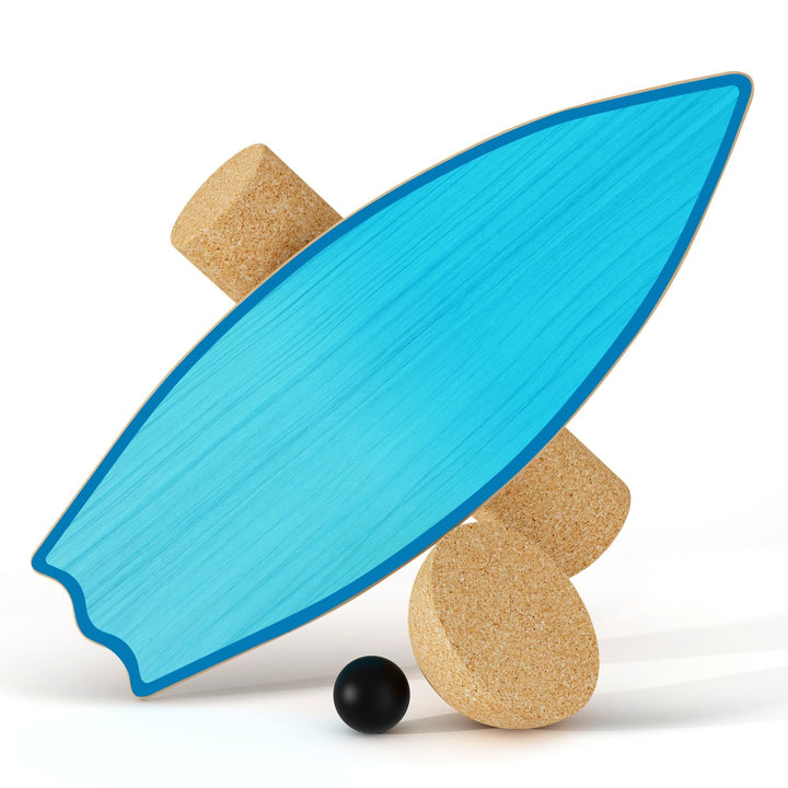 Vicye Balance Board Erwachsene & Surfing Balance Board Set – Holz Balanceboard mit Korkrolle, Halbku