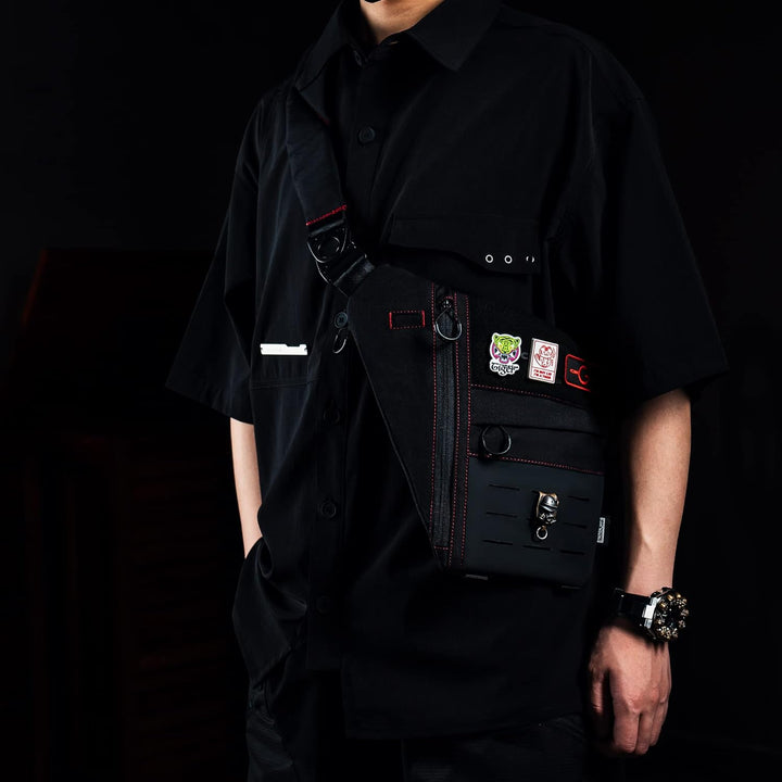 TACTICAL GEEK Cache L1 Umhängetasche Leichter Brustrucksack Umhängetasche Anti-Diebstahl wasserdicht